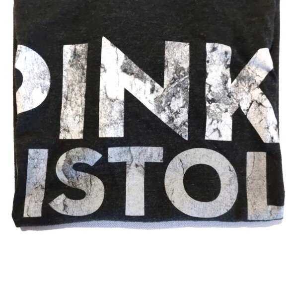 Graphic PIMATEE Pima Cotton V-Neck Short Sleeve T-shirt Top, "PINK PISTOL", M - Picture 7 of 15